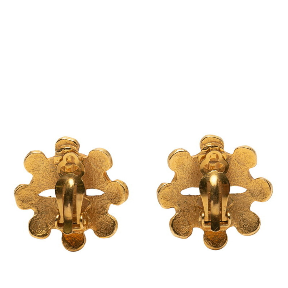 CHANEL Vintage Gold Logo Earrings - Picture 2 of 3